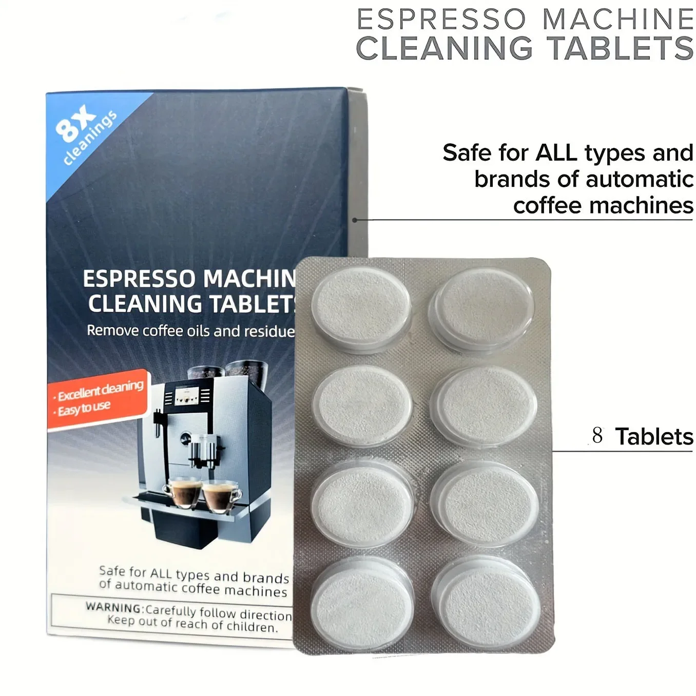 Backflush Tablet Cleaner - Tabletes de Limpeza para Máquina de